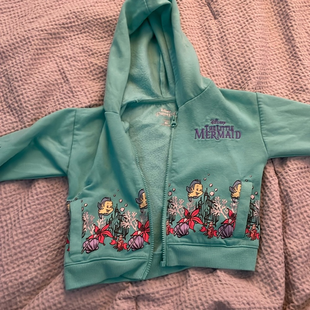 Disney little mermaid zip up jacket